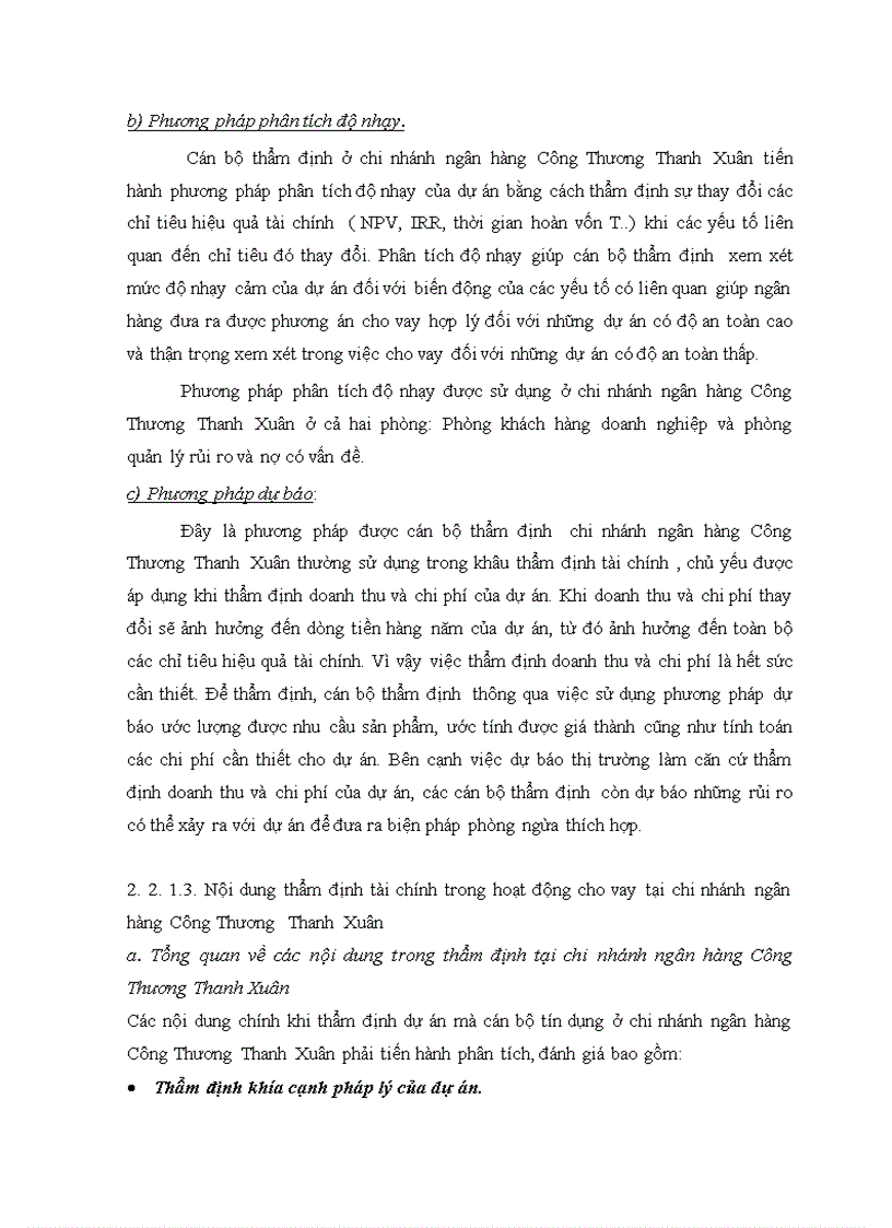 image for page Nâng cao chất lượng thẩm định tài chính trong hoạt động cho vay tại chi nhánh ngân hàng Công Thương Thanh Xuân 1