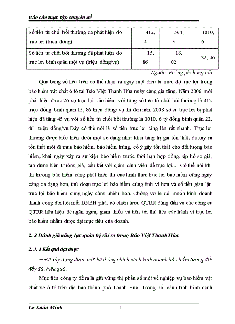 image for page Nâng cao năng lực quản trị rủi ro trong bảo hiểm vật chất xe cơ giới tại Bảo Việt THANH HÓA