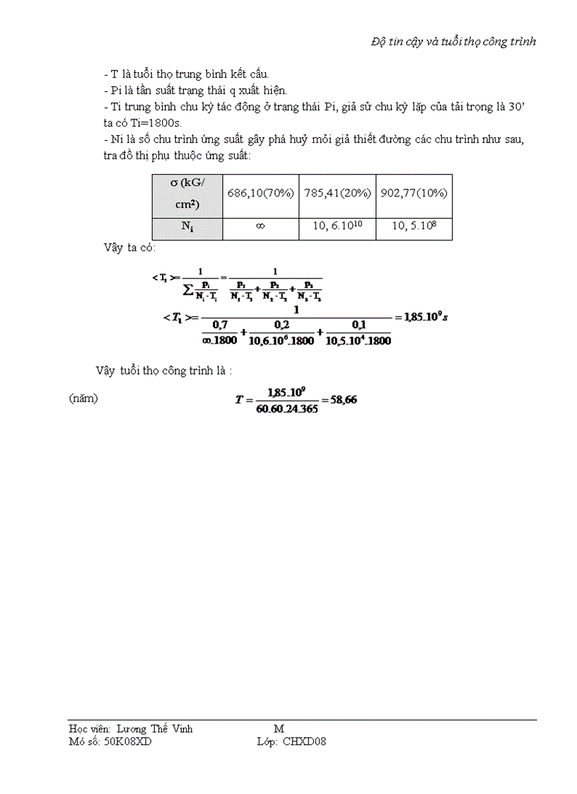 image for page Bài thu hoạch độ tin cậy và tuổi thọ công trình