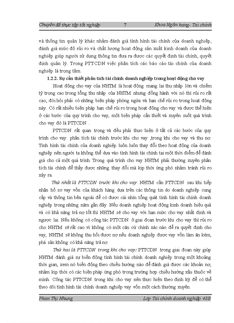 image for page Nâng cao chất lượng phân tích tài chính doanh nghiệp trong hoạt động cho vay tại Sở giao dịch ngân hàng thương mại cổ phần Ngoại thương