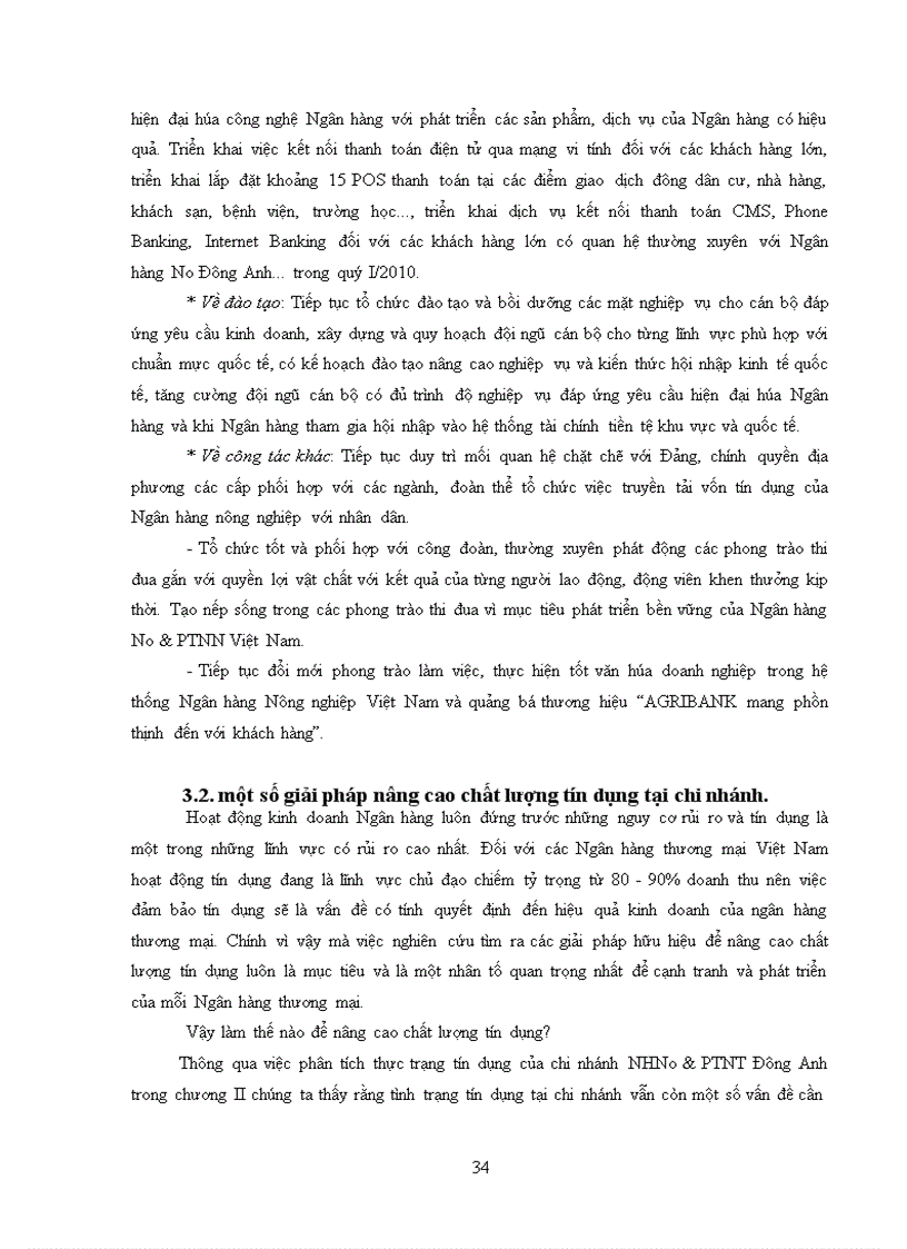 image for page Giải pháp nâng cao chất lượng tín dụng tại Chi nhánh Ngân hàng nông nghiệp và phát triển nông thôn Đông Anh