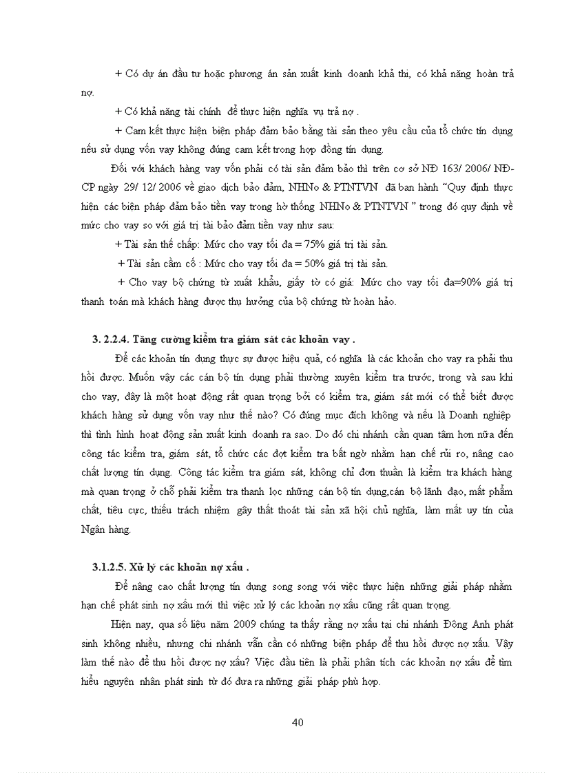 image for page Giải pháp nâng cao chất lượng tín dụng tại Chi nhánh Ngân hàng nông nghiệp và phát triển nông thôn Đông Anh