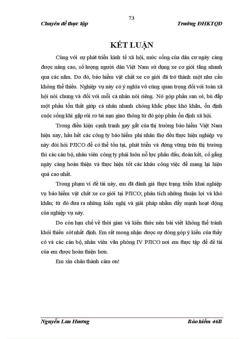 image for page Tình hình triển khai nghiệp vụ Bảo hiểm vật chất xe cơ giới tại Công ty Cổ phần Bảo hiểm Petrolimex PJICO giai đoạn 2003 2007 1