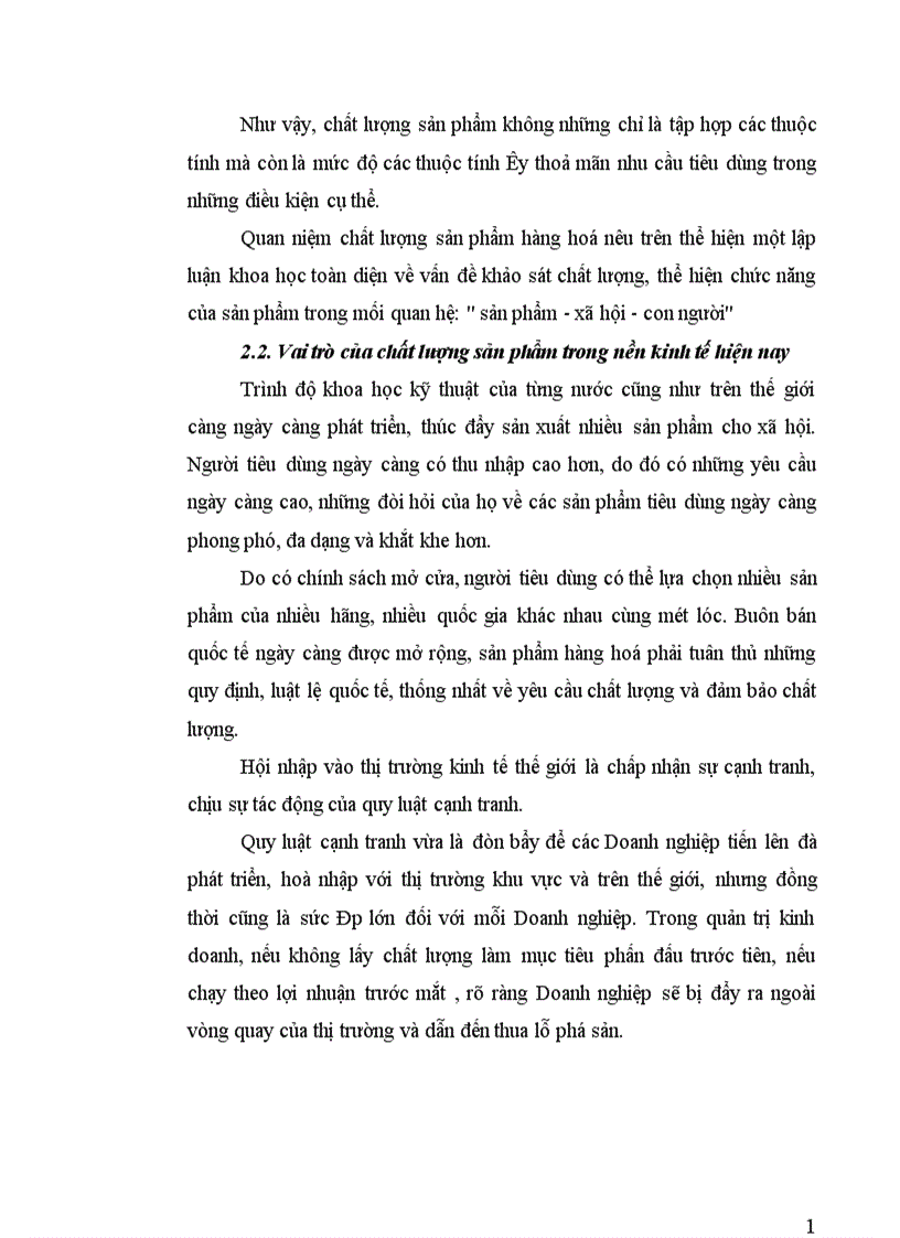 image for page Phân tích tình hình chất lượng sản phẩm sợi ở Công ty Dệt May Hà Nội 1