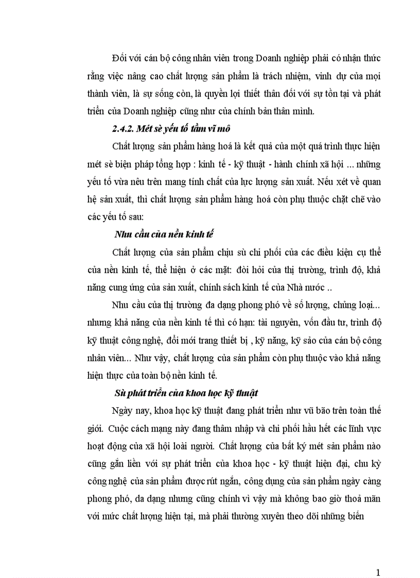 image for page Phân tích tình hình chất lượng sản phẩm sợi ở Công ty Dệt May Hà Nội 1