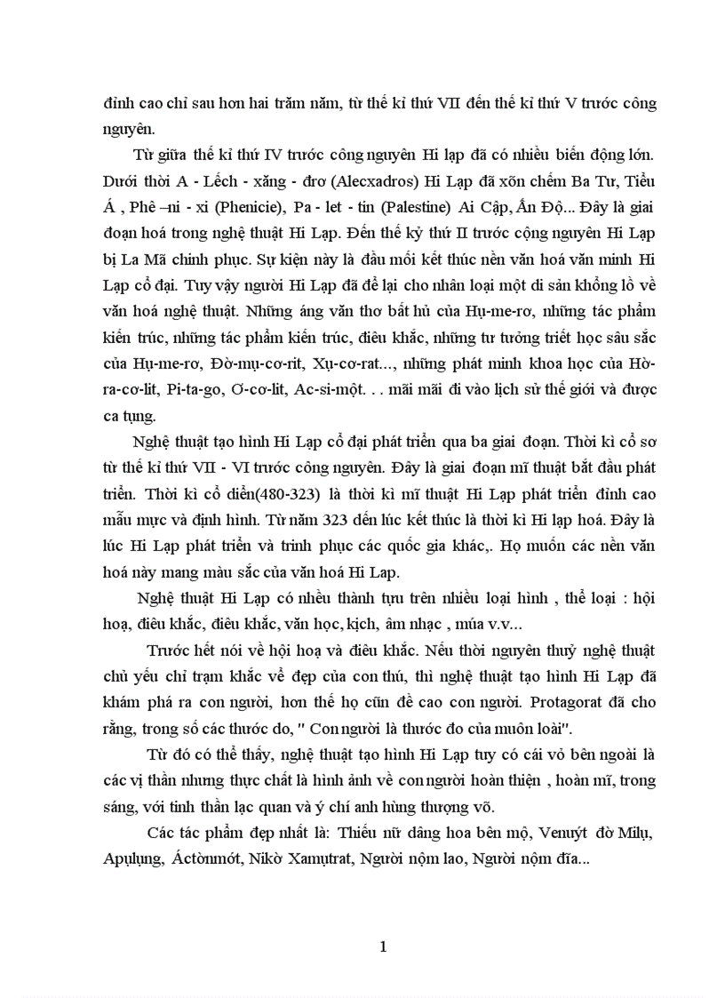 image for page Nghệ thuật tạo hình Hi Lạp một sáng tạo tuyệt vời