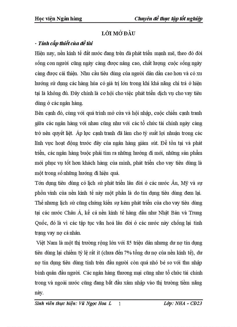 image for page Giải pháp phát triển cho vay tiêu dùng tại Ngân hàng Đầu tư và phát triển Việt Nam Chi nhánh Nam Hà Nội