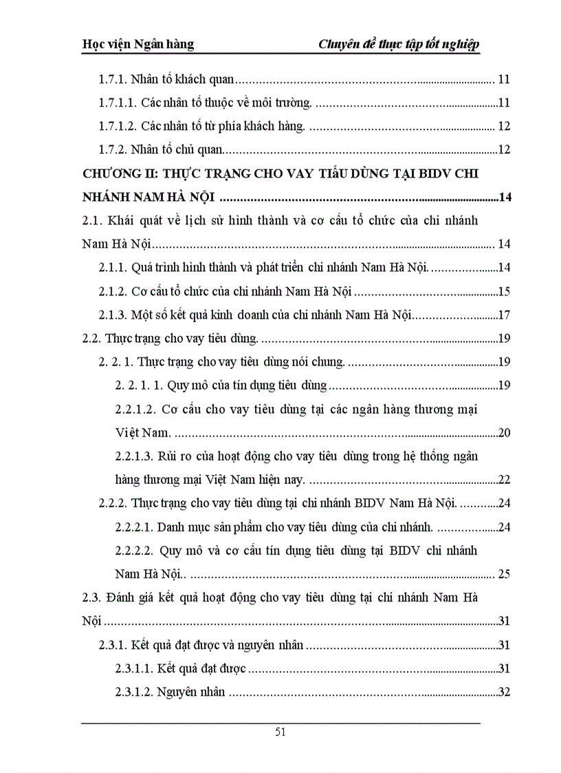 image for page Giải pháp phát triển cho vay tiêu dùng tại Ngân hàng Đầu tư và phát triển Việt Nam Chi nhánh Nam Hà Nội