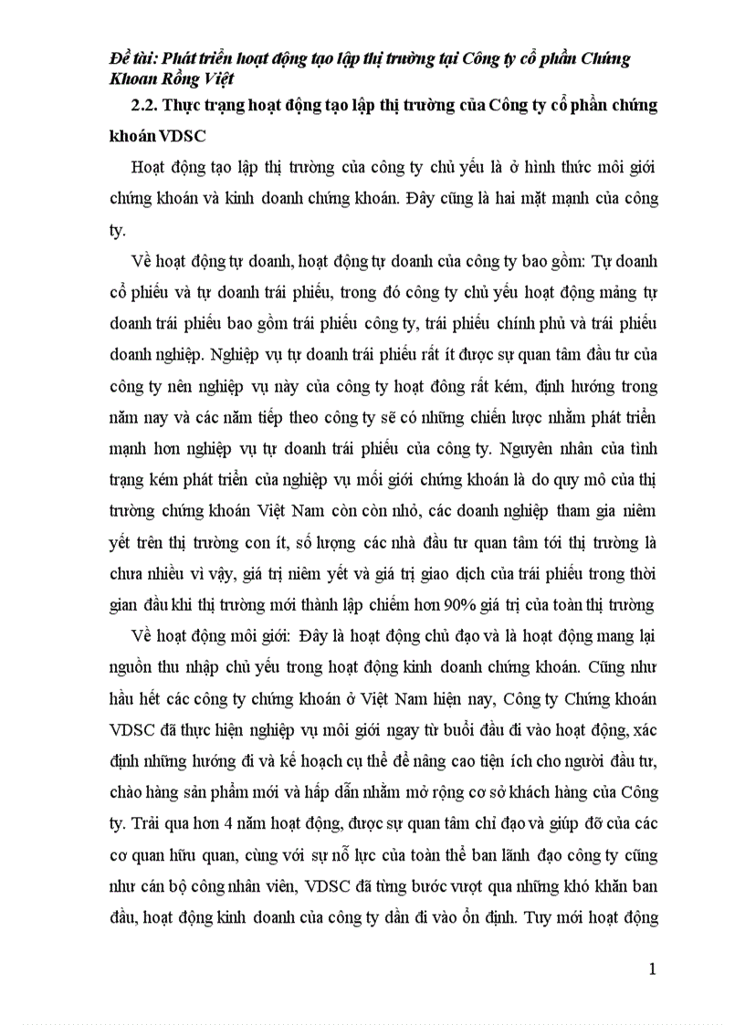 image for page Phát triển hoạt động tạo lập thị trường chứng khoán tại Công Ty CP Chứng khoán Rồng Việt Hà Nội