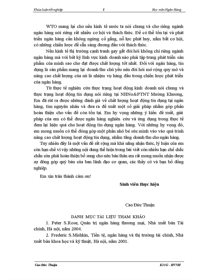 image for page Một số giải pháp nhằm nâng cao chất lượng hoạt động tín dụng tại NHNo PTNT Huyện Mường Khương