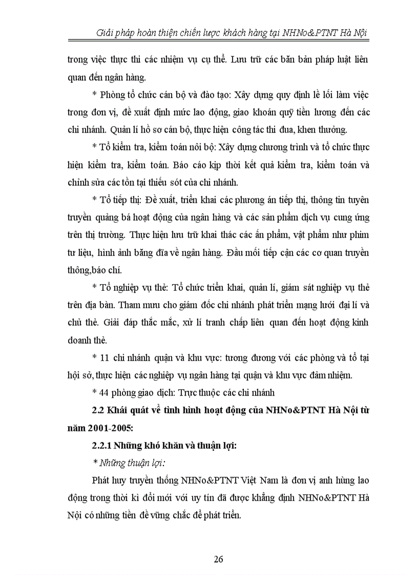 image for page Giải pháp hoàn thiện chiến lược khách hàng tại NHNo PTNT Hà Nội 1