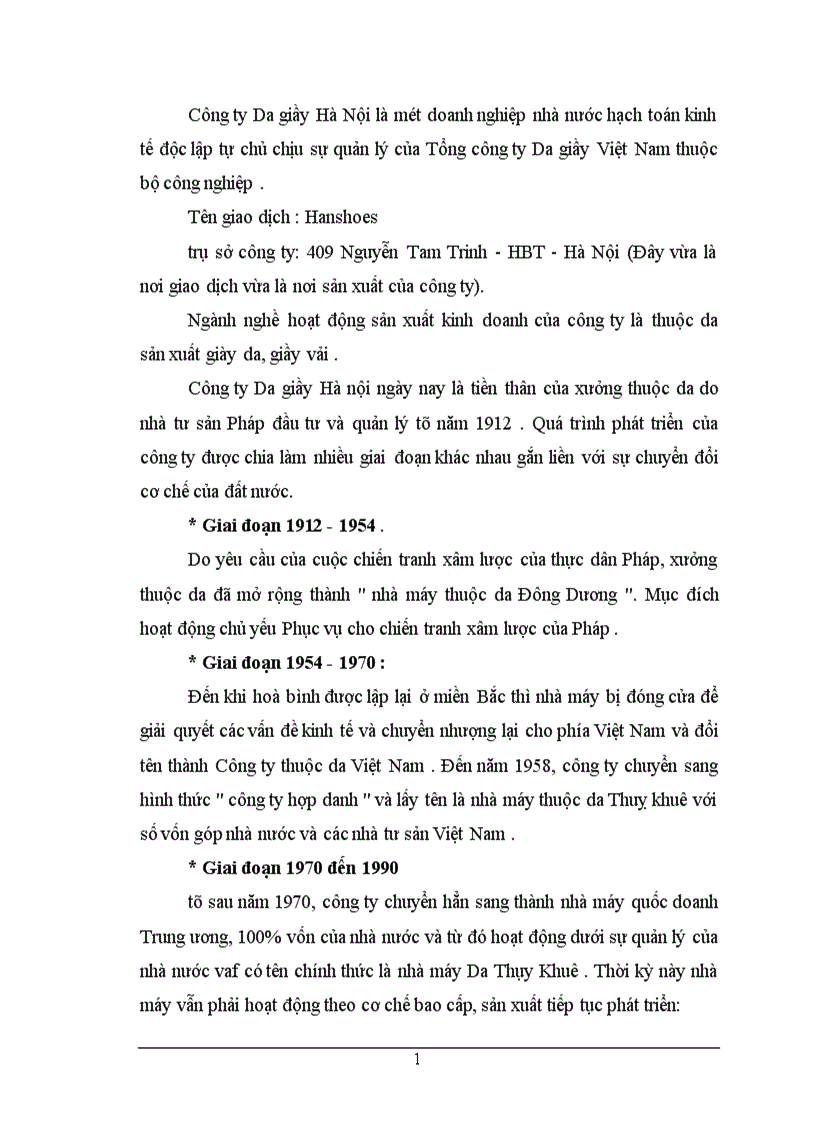 image for page Phân tích tình hình tài chính tại công ty Da giày Hà nội