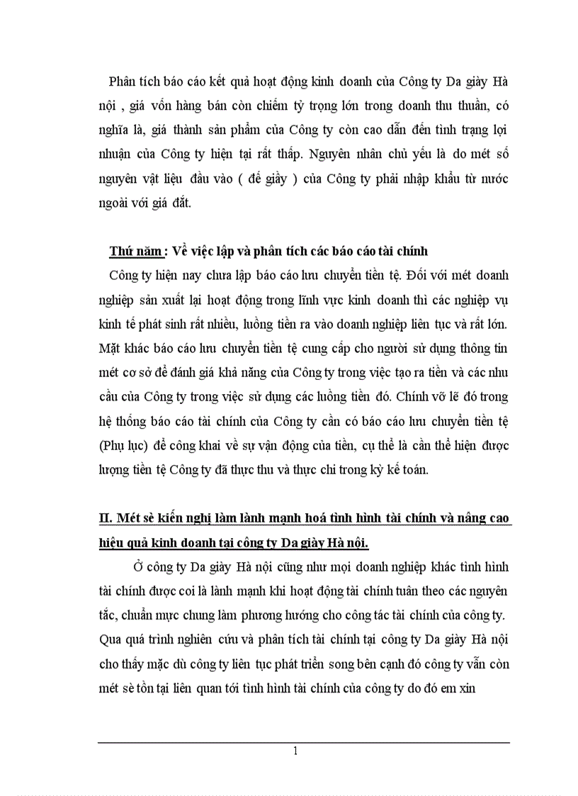 image for page Phân tích tình hình tài chính tại công ty Da giày Hà nội