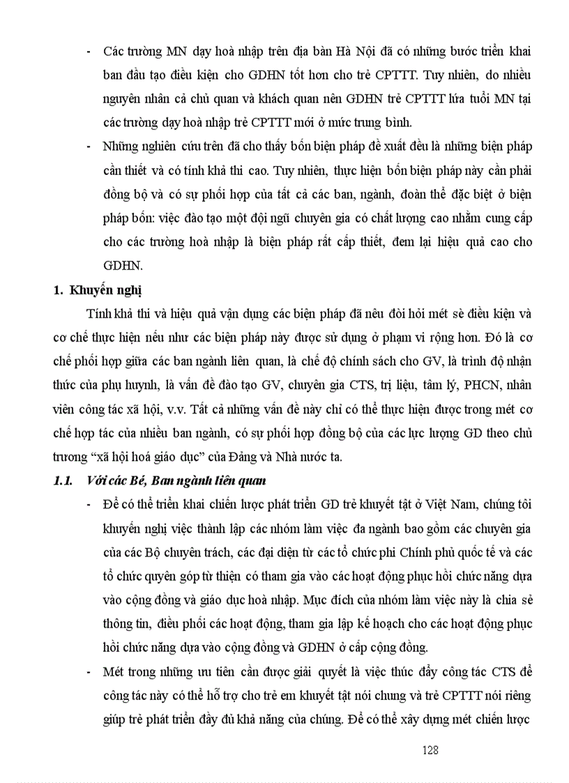 image for page Một số biện pháp quản lý giáo dục hoà nhập trẻ CPTTT trong các trường MN