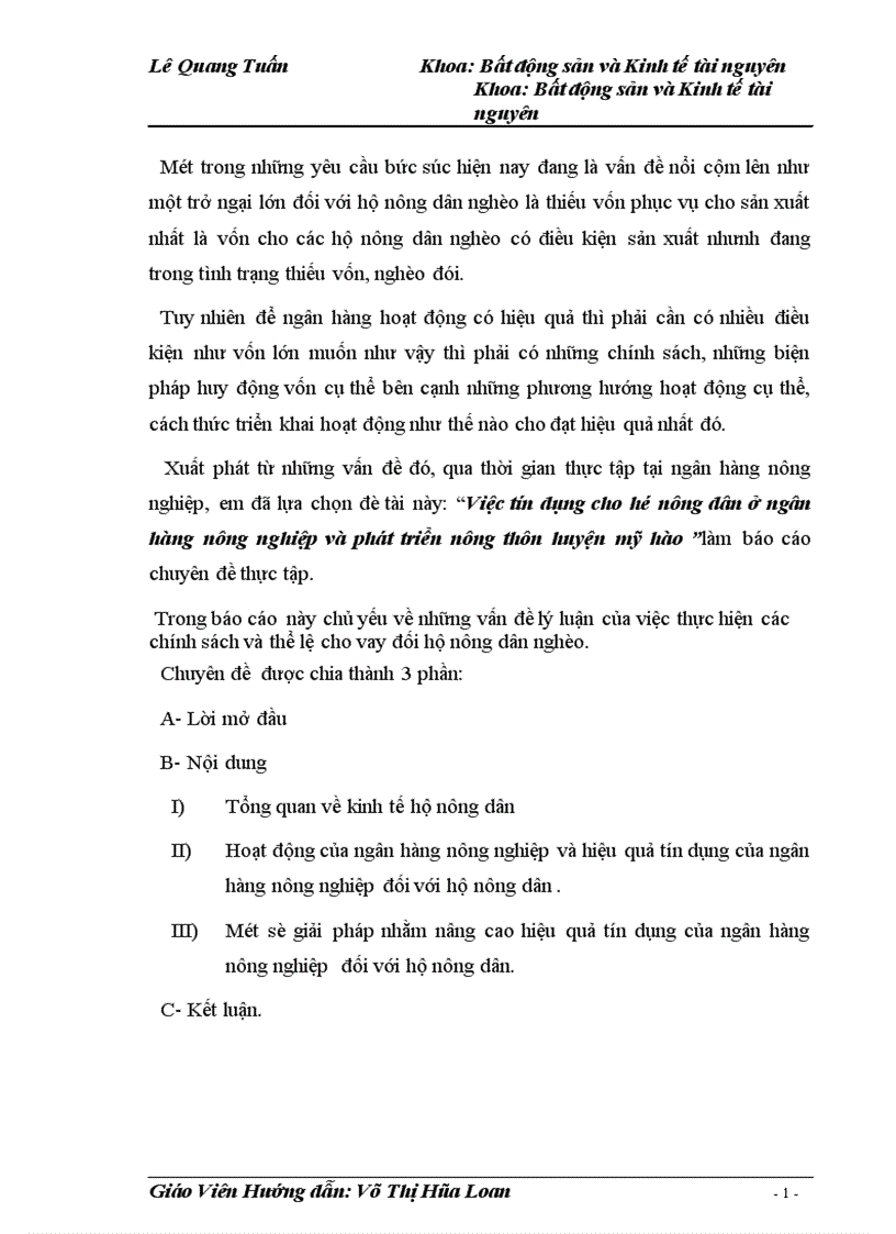 image for page Việc tín dụng cho hộ nông dân ở ngân hàng nông nghiệp và phát triển nông thôn huyện mỹ hào 1