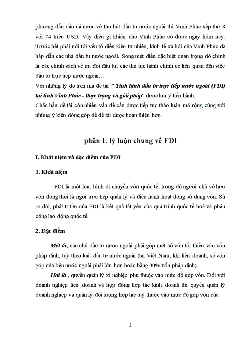 image for page Tình hình đầu tư trực tiếp nước ngoài FDI tại tỉnh Vĩnh Phúc thực trạng và giải pháp 1