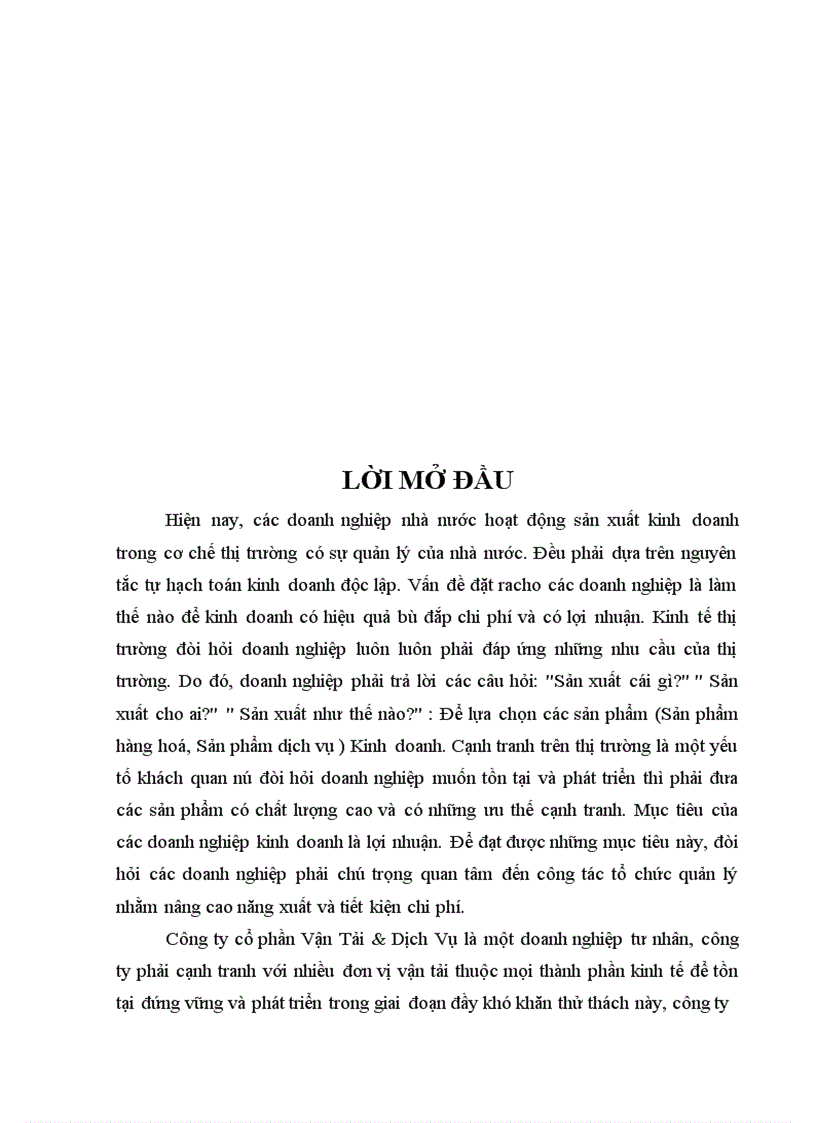 image for page Báo cáo thực tập tổng hợp tại Công ty cổ phần Vận Tải Dịch Vụ