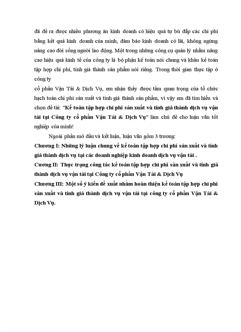 image for page Báo cáo thực tập tổng hợp tại Công ty cổ phần Vận Tải Dịch Vụ