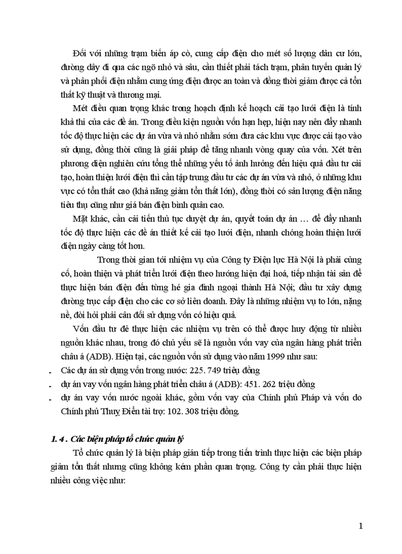image for page Tình hình sản xuất kinh doanh của Công ty điện lực thành phố Hà nội 1