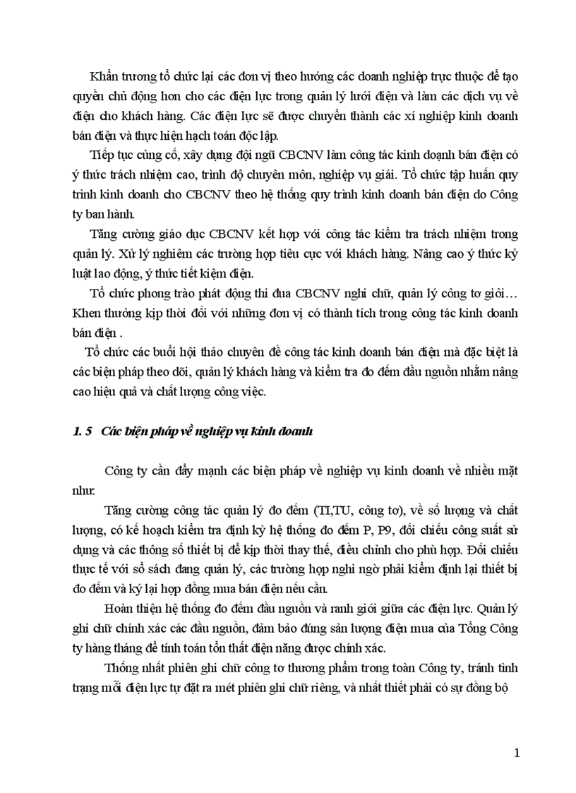 image for page Tình hình sản xuất kinh doanh của Công ty điện lực thành phố Hà nội 1