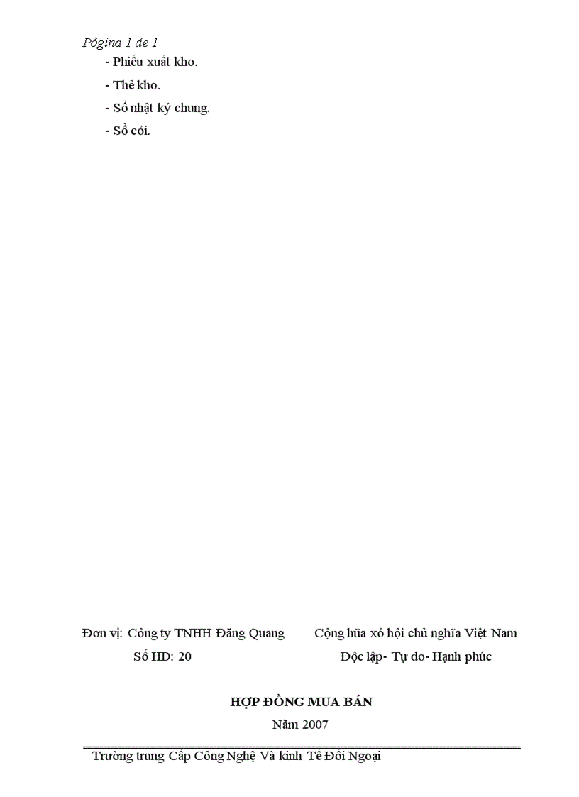 image for page Báo cáo thực tập tại Công ty TNHH Đăng Quang