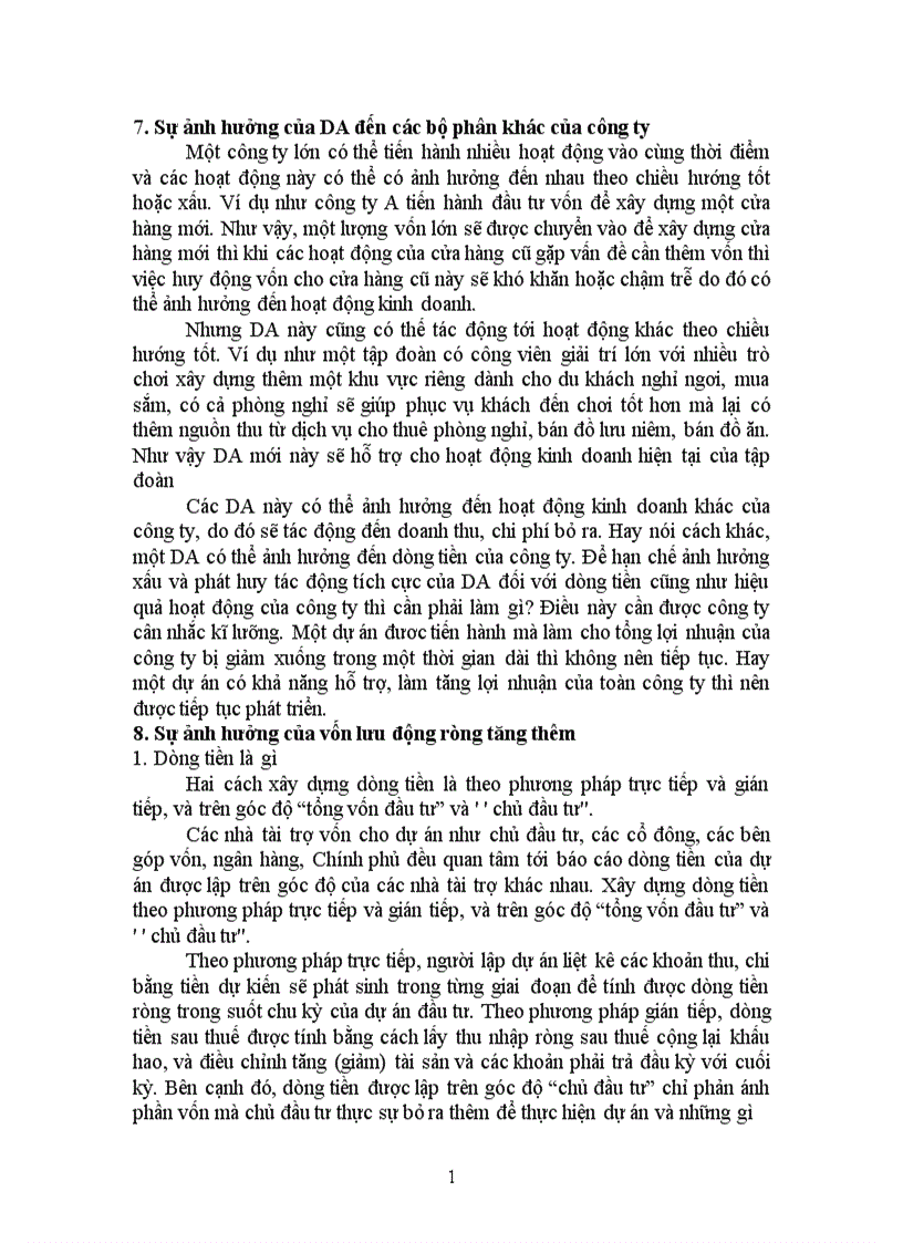 image for page Các yếu tố có ảnh hưởng đến dòng tiền của dự án và cách xử lý 1