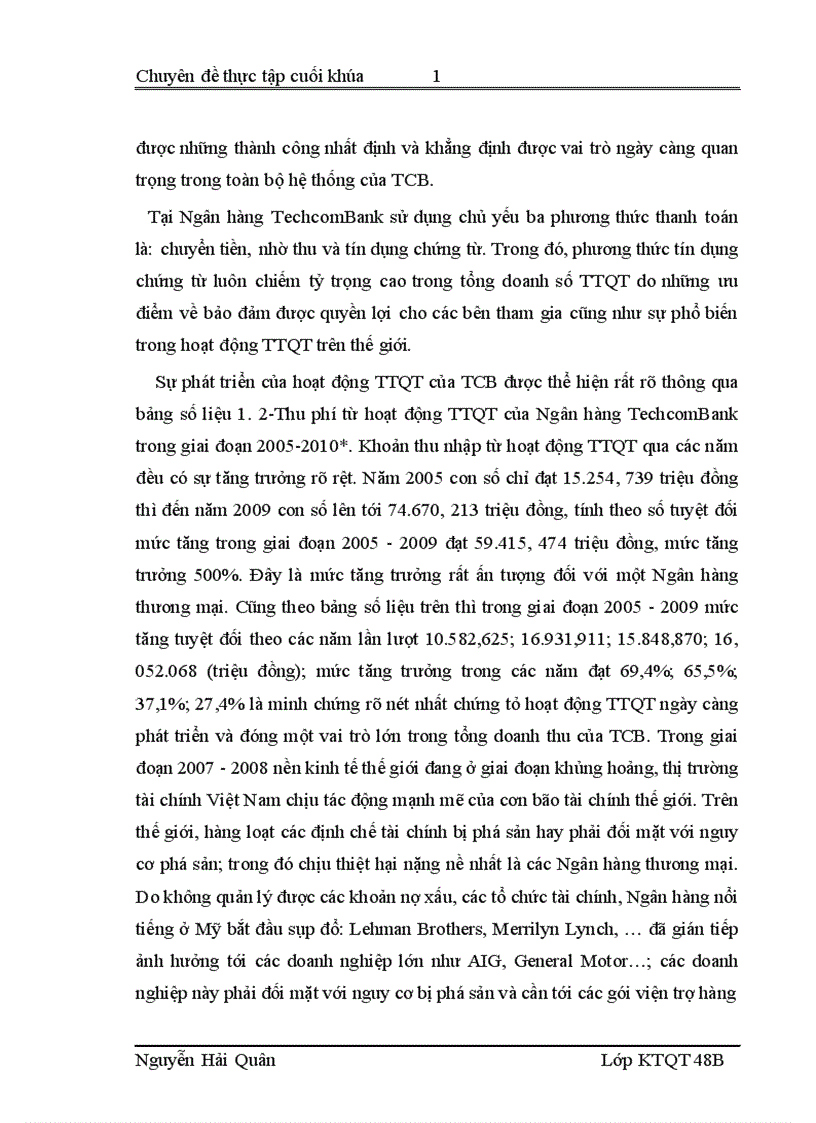 image for page Quản lý rủi ro trong hoạt động thanh toán quốc tế theo phương thức tín dụng chứng từ tại Hội sở Ngân hàng Thương mại Cổ phần Kỹ Thương Việt Nam