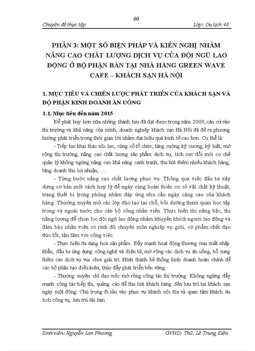 image for page Nâng cao chất lượng dịch vụ của đội ngũ lao động ở bộ phận bàn nhà hàng Green Wave Café khách sạn Hà Nội 1