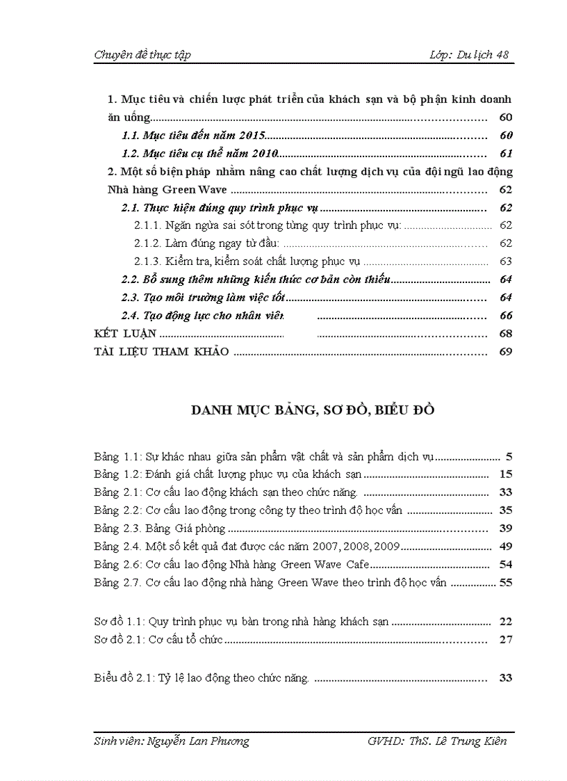 image for page Nâng cao chất lượng dịch vụ của đội ngũ lao động ở bộ phận bàn nhà hàng Green Wave Café khách sạn Hà Nội 1