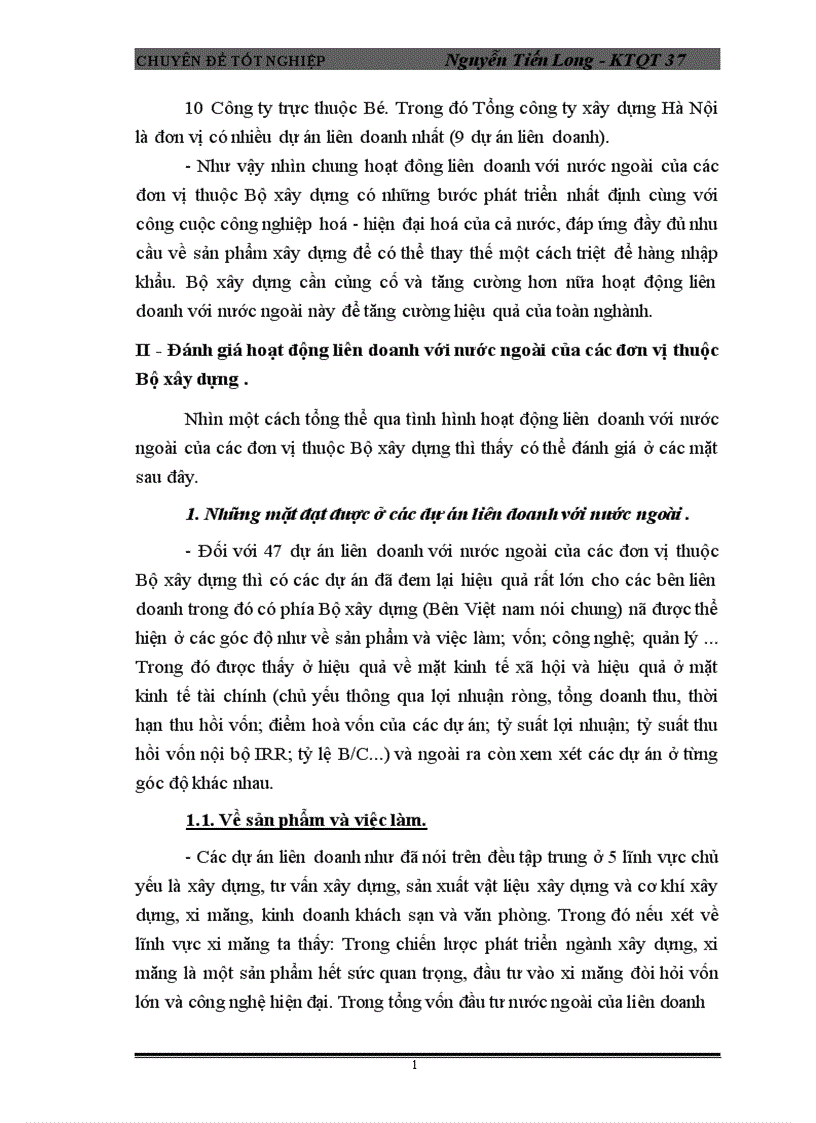 image for page Những điều kiện và giải pháp chủ yếu để nâng cao hiệu quả của hình thức hợp tác liên doanh với nước ngoài trong các đơn vị thuộc Bộ xây dựng