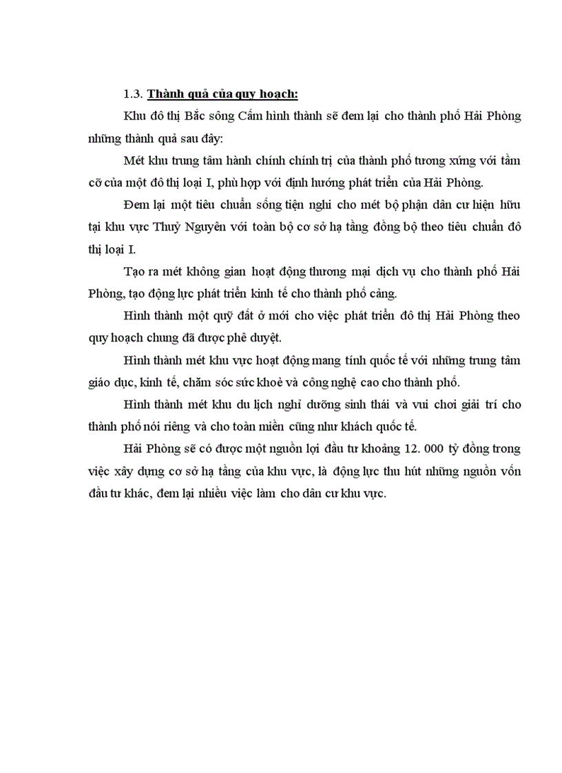 image for page Nội dung quy hoạch chi tiết khu đô thị bắc sông Cấm 1