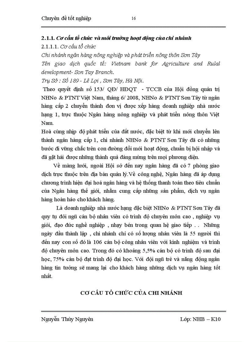 image for page Giải pháp mở rộng cho vay tiêu dùng tại chi nhánh NHNo PTNT Sơn Tây 1