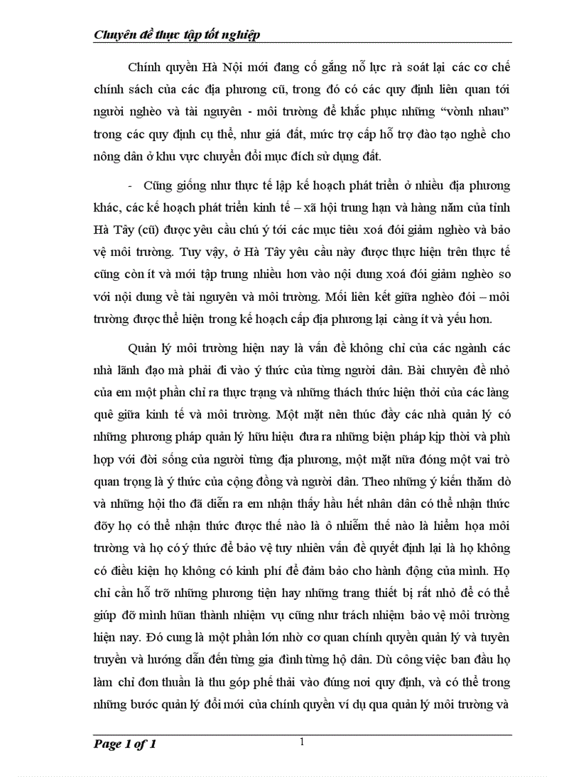 image for page Đề xuất một số giải pháp quản lý môi trường tại các xã nghèo tại Hà Nội Hà Tây cũ 1
