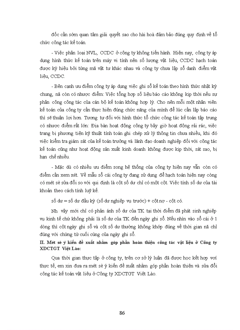 image for page Tổ chức công tác kế toán nguyên vật liệu công cụ dụng cụ ở Công ty XDCTGT Việt Lào 1