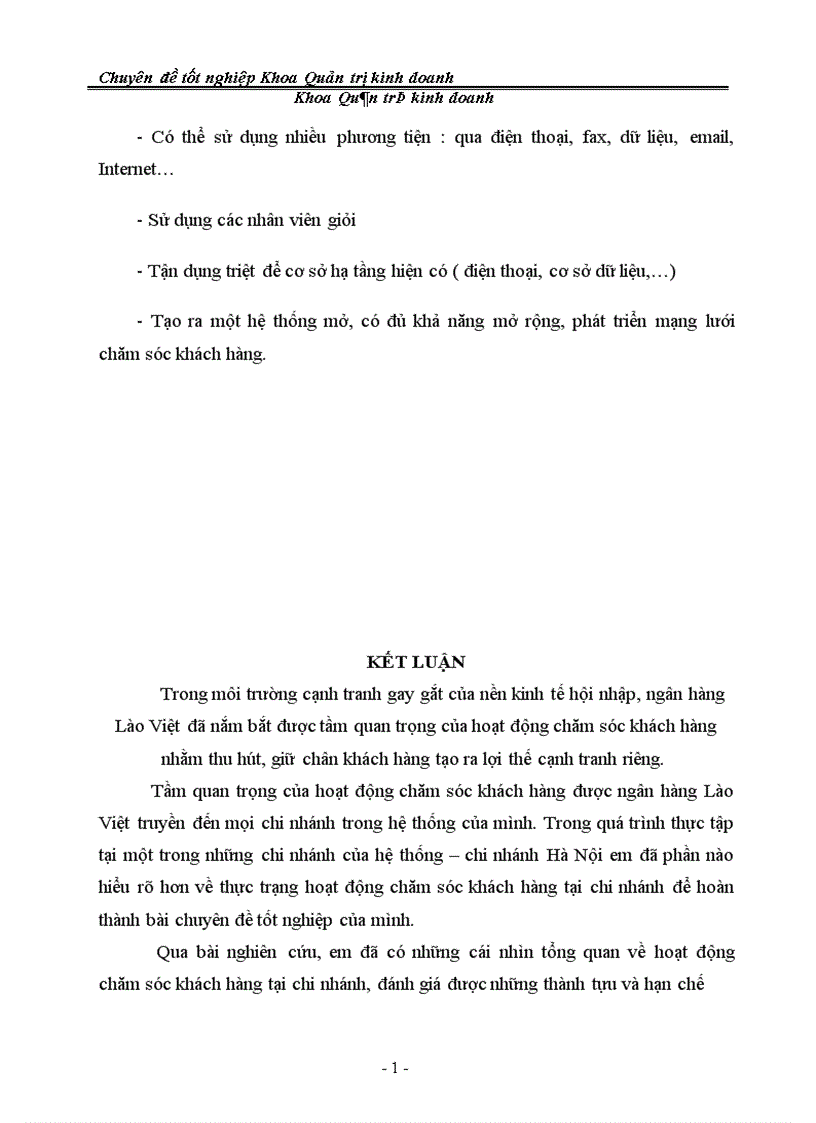 image for page Giải pháp hoàn thiện hoạt động chăm sóc khách hàng tại ngân hàng Lào Việt chi nhánh Hà Nội