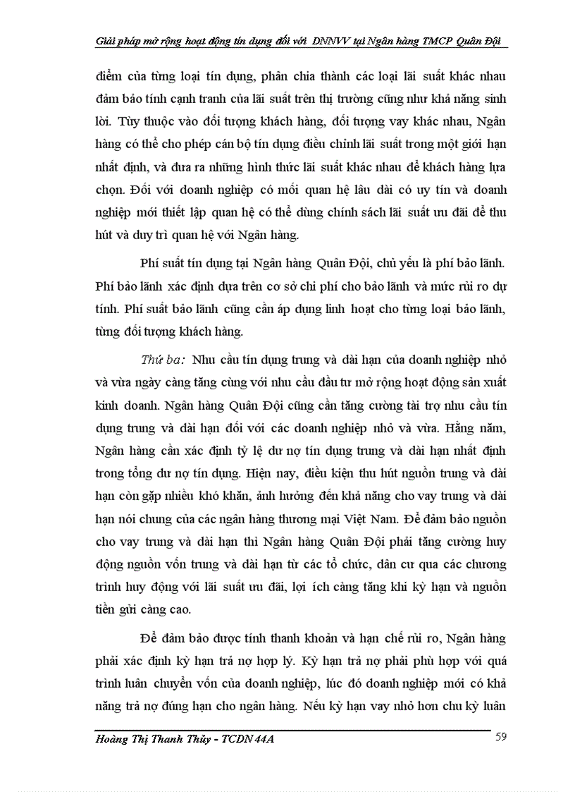 image for page Giải pháp mở rộng hoạt động tín dụng đối với doanh nghiệp nhỏ và vừa tại Ngân hàng Thương mại Cổ phần Quân Đội 1