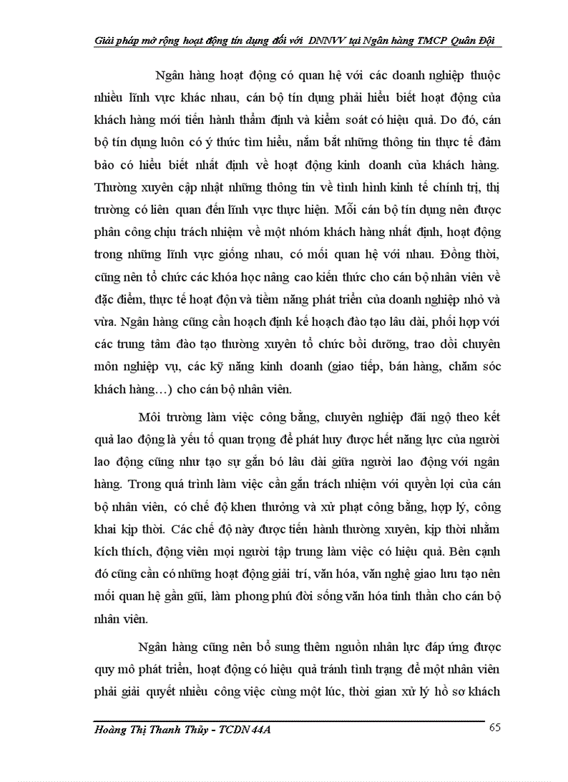 image for page Giải pháp mở rộng hoạt động tín dụng đối với doanh nghiệp nhỏ và vừa tại Ngân hàng Thương mại Cổ phần Quân Đội 1
