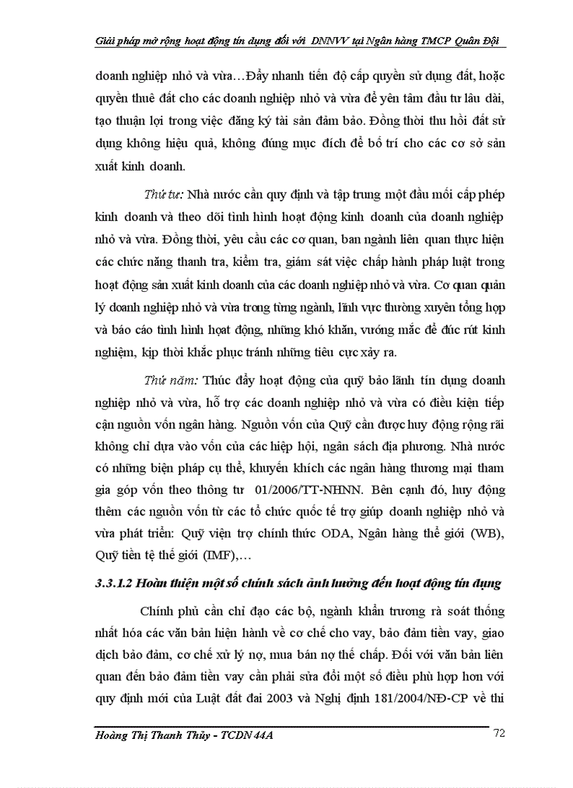 image for page Giải pháp mở rộng hoạt động tín dụng đối với doanh nghiệp nhỏ và vừa tại Ngân hàng Thương mại Cổ phần Quân Đội 1