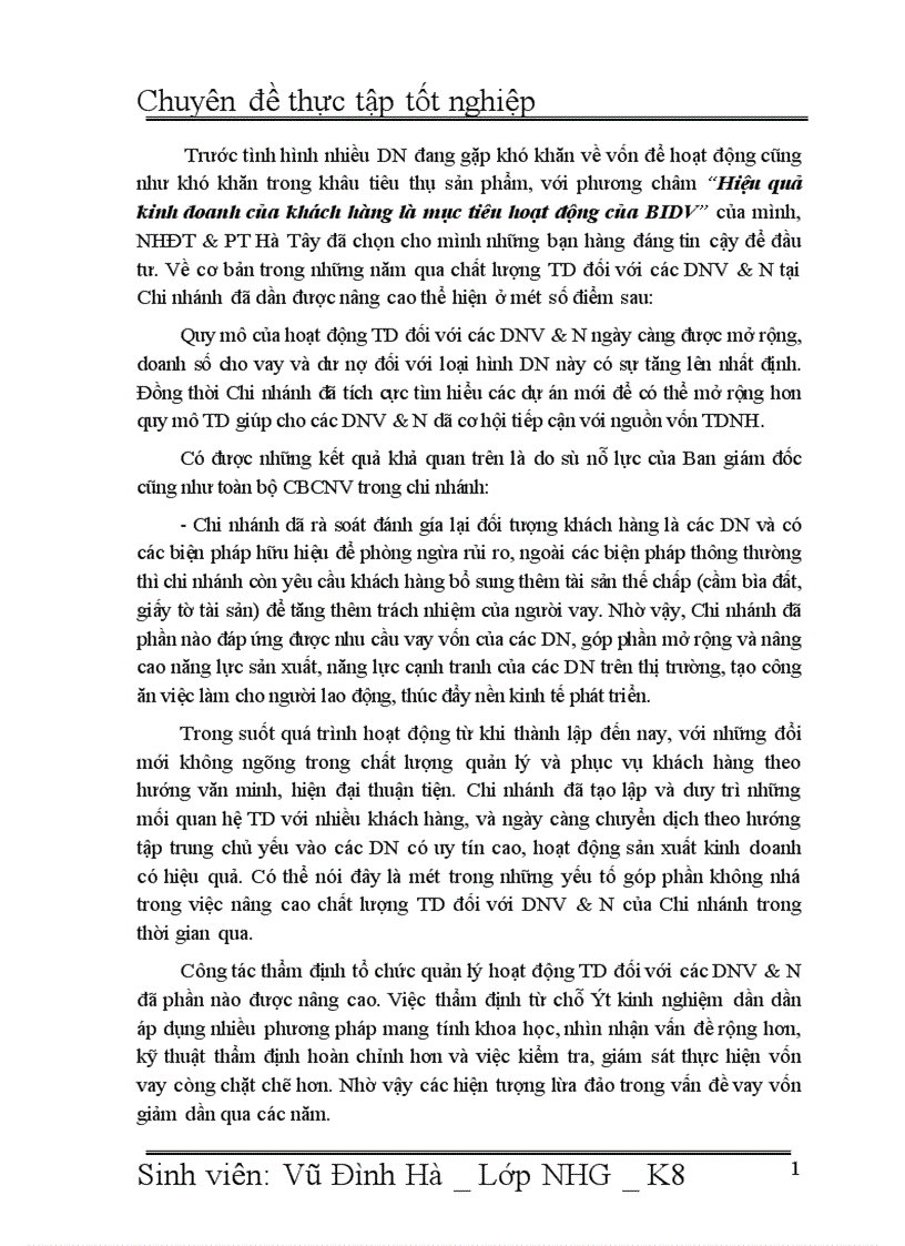 image for page Giải pháp nâng cao chất lượng tín dụng đối với Doanh nghiệp vừa và nhỏ tại Ngân hàng đầu tư và phát triển Việt Nam BIDV Chi nhánh Hà Tây