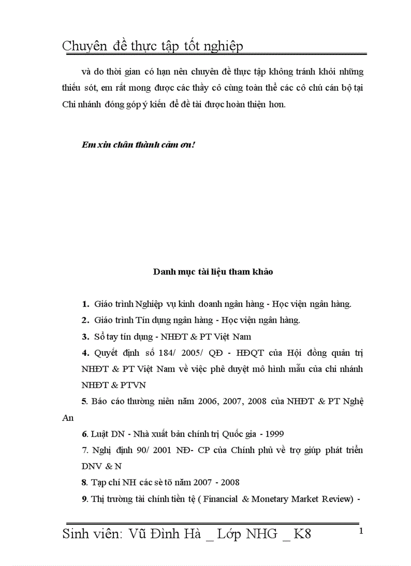 image for page Giải pháp nâng cao chất lượng tín dụng đối với Doanh nghiệp vừa và nhỏ tại Ngân hàng đầu tư và phát triển Việt Nam BIDV Chi nhánh Hà Tây