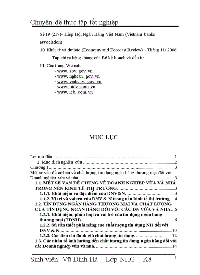 image for page Giải pháp nâng cao chất lượng tín dụng đối với Doanh nghiệp vừa và nhỏ tại Ngân hàng đầu tư và phát triển Việt Nam BIDV Chi nhánh Hà Tây