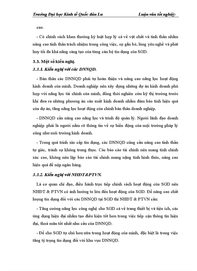 image for page Giải pháp nâng cao chất lượng tín dụng đối với doanh nghiệp ngoài quốc doanh tại Sở giao dịch Ngân hàng Đầu tư và phát triển Việt Nam 1