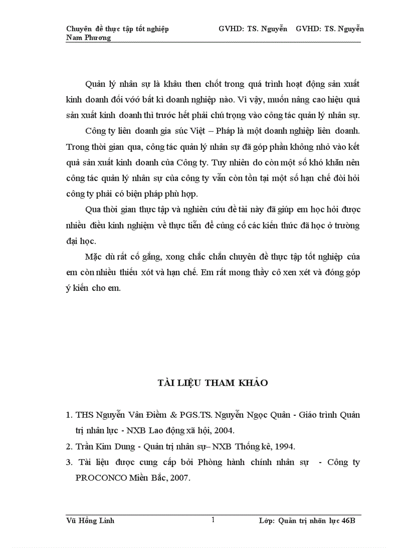 image for page Công tác quản lý nhân lực tại công ty liên doanh PROCONCO