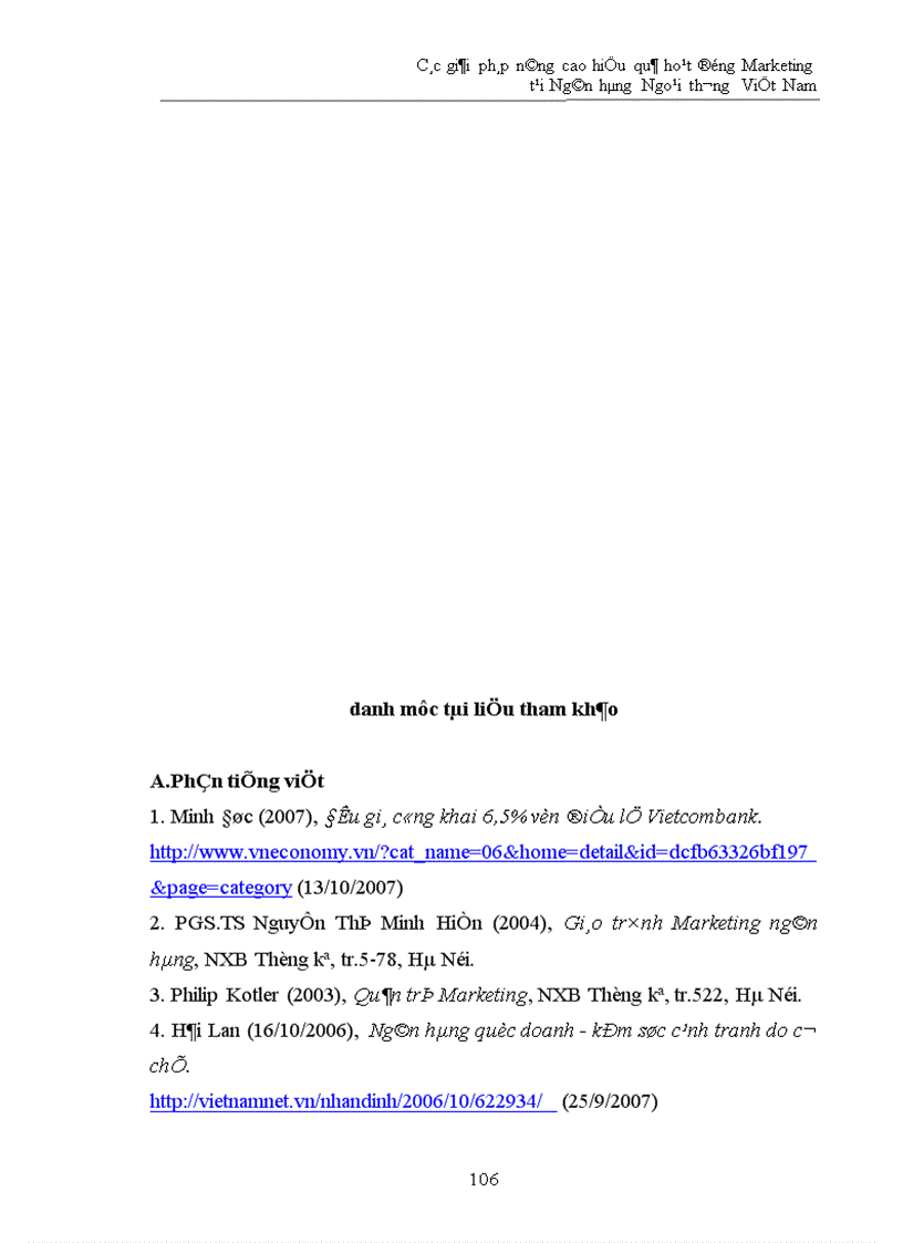 image for page Các giải pháp nâng cao hiệu quả hoạt động Marketing tại Ngân hàng Ngoại thương Việt Nam