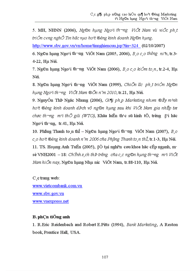 image for page Các giải pháp nâng cao hiệu quả hoạt động Marketing tại Ngân hàng Ngoại thương Việt Nam