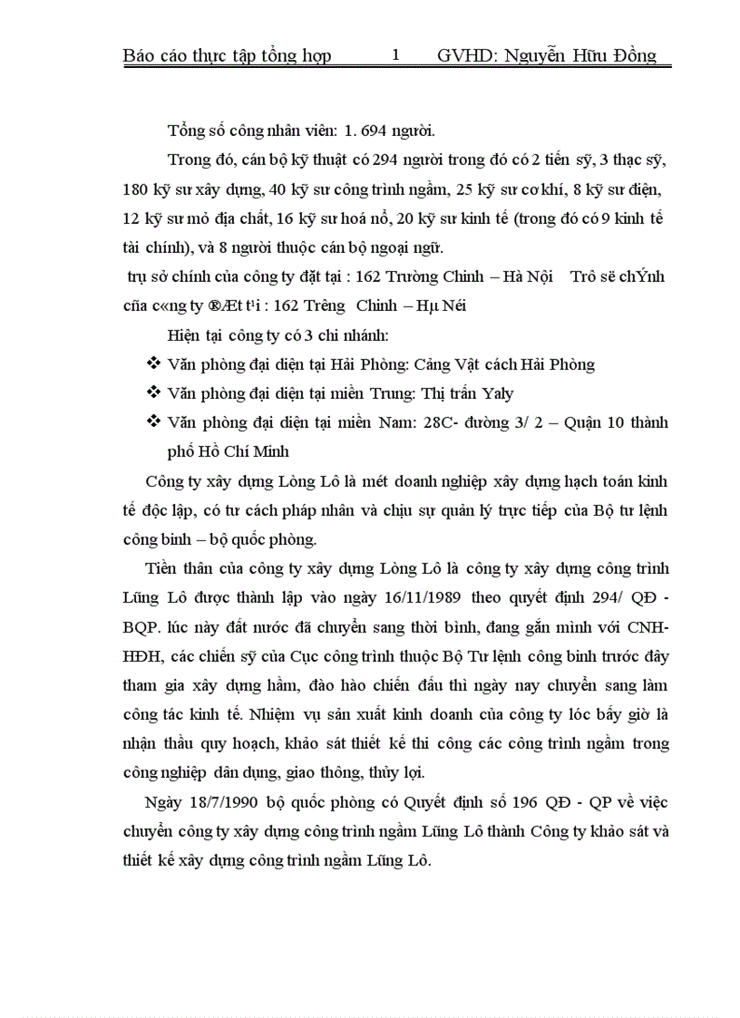 image for page Tổ chức bộ máy và tổ chức công tác Kế toán về công ty Xây dựng Lũng Lô