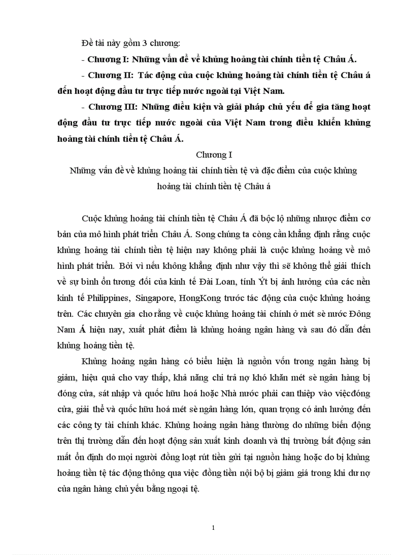 image for page Những điều kiện và giải pháp chủ yếu để gia tăng hoạt động đầu tư trực tiếp nước ngoài của Việt Nam trong điều khiển khủng hoảng tài chính tiền tệ Châu Á
