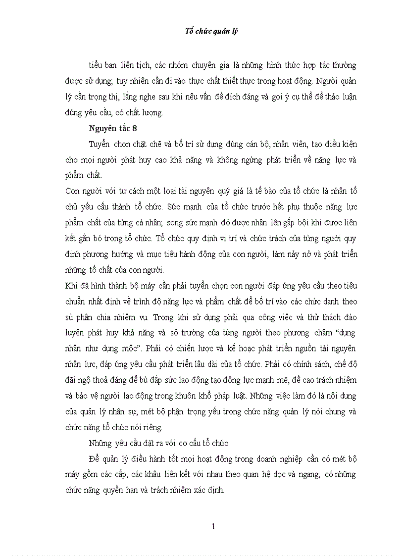 image for page Tám nguyên tắc cơ cấu bản của quản lý và mối liên hệ biện chứng với thực tế các doanh nghiệp
