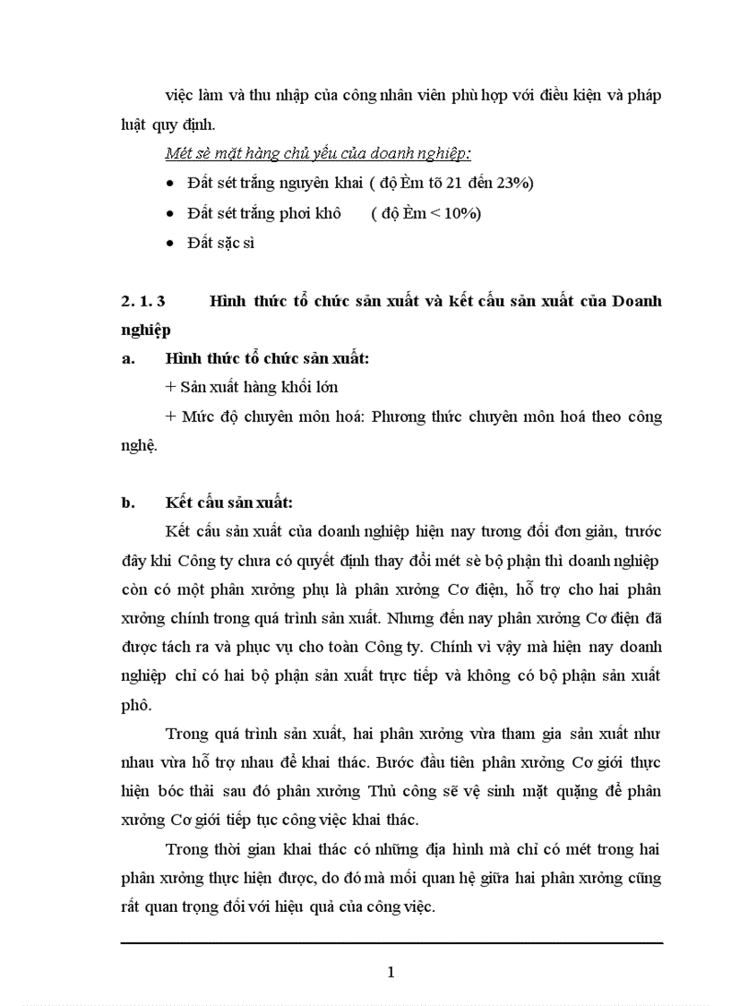 image for page Phân tích tình hình thực hiện kế hoạch giá thành và một số biện pháp hạ giá thành sản phẩm đất sét trắng cơ giới tại doanh nghiệp Mỏ đất sét chịu lửa Trúc Thôn