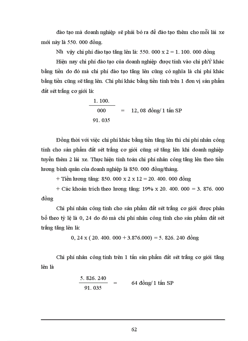 image for page Phân tích tình hình thực hiện kế hoạch giá thành và một số biện pháp hạ giá thành sản phẩm đất sét trắng cơ giới tại doanh nghiệp Mỏ đất sét chịu lửa Trúc Thôn